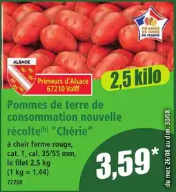 Norma Primeurs d'Alsace Pommes de terre offre
