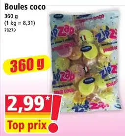 Norma Zip Zap Boules coco offre