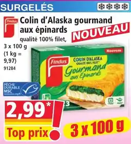 Norma Findus Colin d'Alaska gourmand aux épinards offre