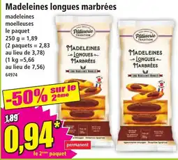 Norma Pâtisserie Tradition Madeleines longues marbrées offre