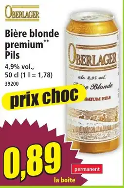 Norma Oberlager Bière blonde premium Pils offre