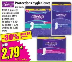 Norma always Protections hygiéniques offre