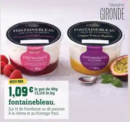 Fresh fontainebleau. offre