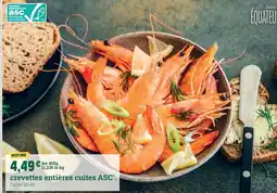 Fresh ÉQUATEUR crevettes entières cuites offre