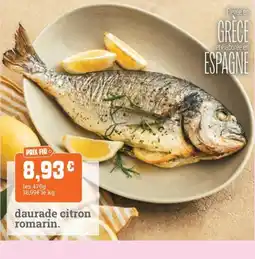 Fresh daurade citron romarin. offre