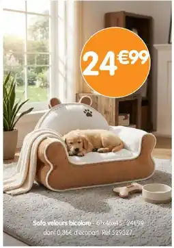b&m Sofa velours bicolore offre