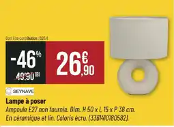 Bricorama SEYNAVE Lampe à poser offre
