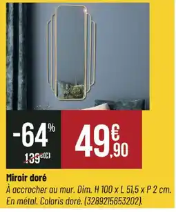 Bricorama Miroir doré offre