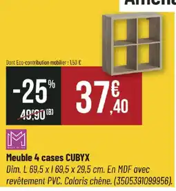 Bricorama CUBYX Meuble 4 cases offre