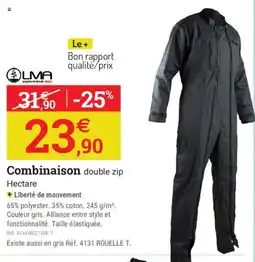 Espace emeraude LMA Combinaison double zip offre