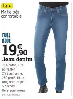 Espace emeraude FULL BLUE Jean denim offre