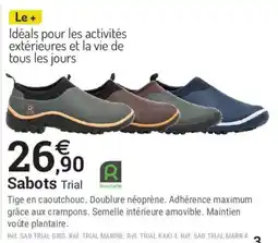 Espace emeraude Rouchette Sabots Trial offre