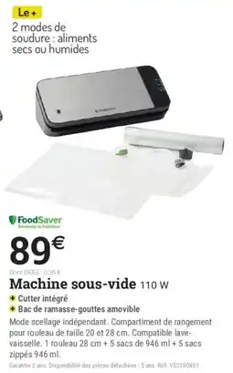 Espace emeraude FoodSaver Machine sous-vide offre
