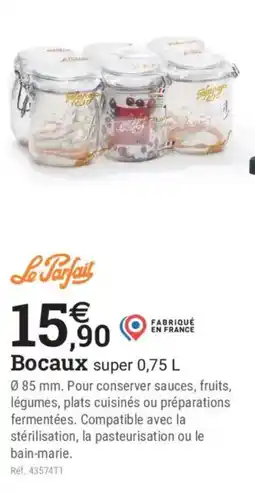 Espace emeraude Le Parfait Bocaux super offre