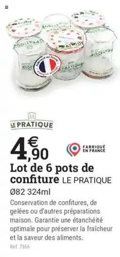 Espace emeraude LE PRATIQUE confiture offre