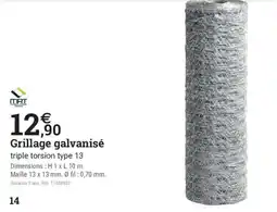 Espace emeraude MRT Grillage galvanisé offre