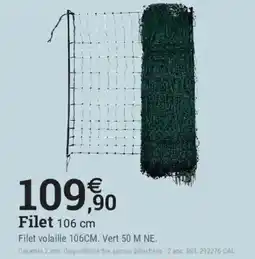 Espace emeraude Filet 106 cm offre