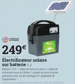 Espace emeraude Colona Électrificateur solaire offre