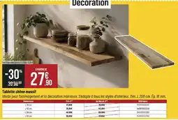 Bricorama Tablette chêne massif offre