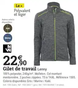 Espace emeraude Lenny Gilet de travail offre