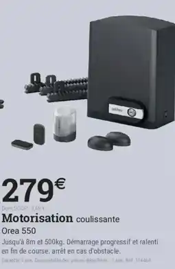 Espace emeraude railbox Motorisation coulissante Orea 550 offre