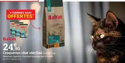 Espace emeraude Bab'in Croquettes chat stérilisé offre