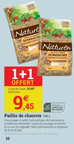 Espace emeraude Naturen Paillis de chanvre offre