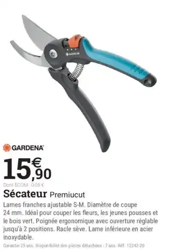 Espace emeraude GARDENA Sécateur Premiucut offre