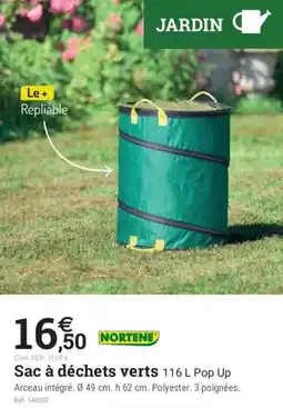 Espace emeraude NORTENE Sac à déchets verts offre