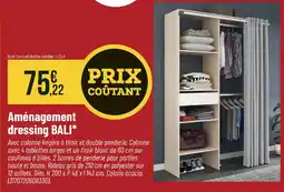 Bricorama Bali aménagement dressing offre