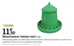 Espace emeraude KERBL Nourrisseur trémie vert offre