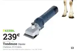 Espace emeraude KERBL Tondeuse Clipster offre