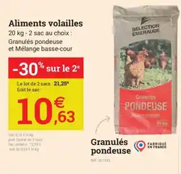 Espace emeraude Selection Emeraude Granulés pondeuse offre