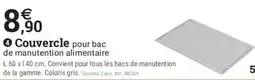 Espace emeraude Couvercle pour bac de manutention alimentaire offre