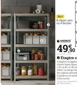 Espace emeraude ANEMOS Étagère offre