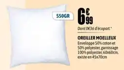 L'incroyable OREILLER MOELLEUX offre