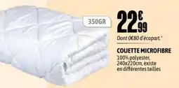 L'incroyable COUETTE MICROFIBRE offre
