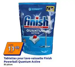 Action Finish Tablettes pour lave-vaisselle Powerball Quantum Active offre