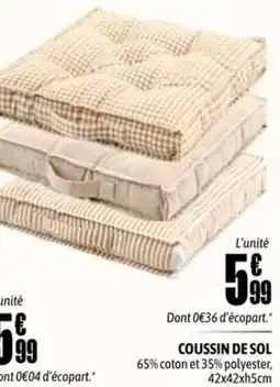 L'incroyable Coussin de sol offre