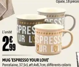 L'incroyable Mug 'espresso your love' offre