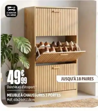 MEUBLE À CHAUSSURES 3 PORTES