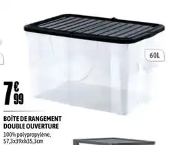 L'incroyable BOÎTE DE RANGEMENT DOUBLE OUVERTURE offre
