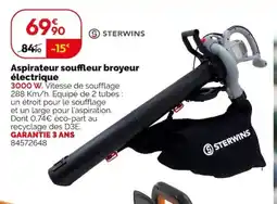 Weldom STERWINS Aspirateur souffleur broyeur électrique offre