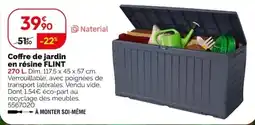 Weldom Naterial Coffre de jardin en résine FLINT offre