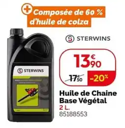 Weldom STERWINS Huile de Chaine Base Végétal offre