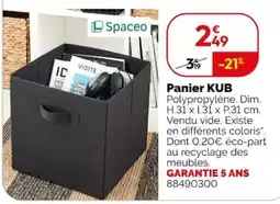 Weldom Spaceo Panier KUB offre