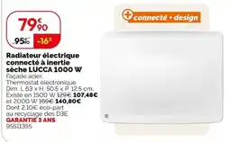 Weldom LUCCA Radiateur électrique connecté à inertie sèche offre