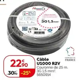 Weldom Nexans HOME Câble U1000 R2V offre