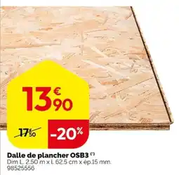 Weldom OSB3 Dalle de plancher offre