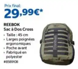 Costco REEBOK Sac à Dos Cross offre